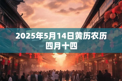 2025年5月14日黄历农历四月十四 2025年5月14日黄历农历四月十四