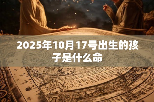 2025年10月17号出生的孩子是什么命 2025年10月17号出生的孩子是什么命