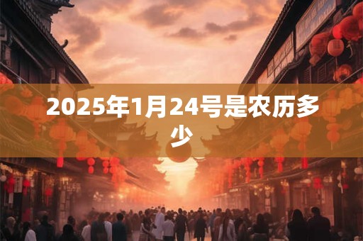 2025年1月24号是农历多少