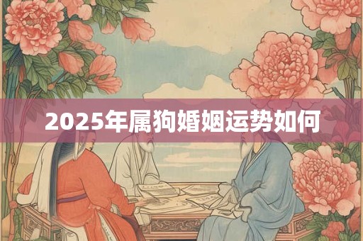 2025年属狗婚姻运势如何