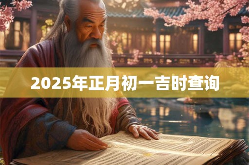 2025年正月初一吉时查询 2025年正月初一吉时查询