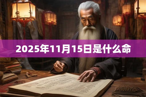 2025年11月15日是什么命 2025年11月15日是什么命
