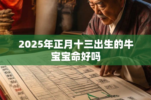 2025年正月十三出生的牛宝宝命好吗 2025年正月十三出生的牛宝宝命好吗
