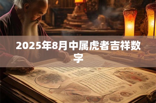 2025年8月中属虎者吉祥数字