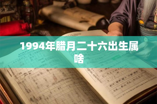 1994年腊月二十六出生属啥