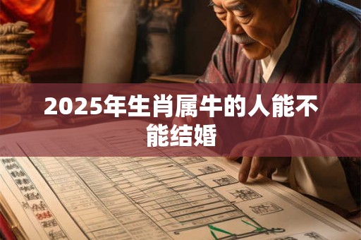 2025年生肖属牛的人能不能结婚