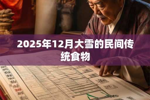 2025年12月大雪的民间传统食物