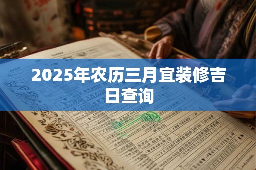 2025年农历三月宜装修吉日查询 2025年农历三月宜装修吉日查询