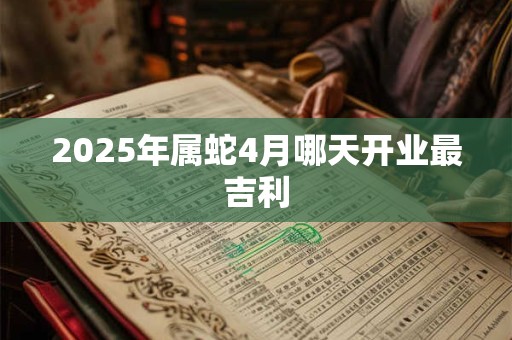 2025年属蛇4月哪天开业最吉利