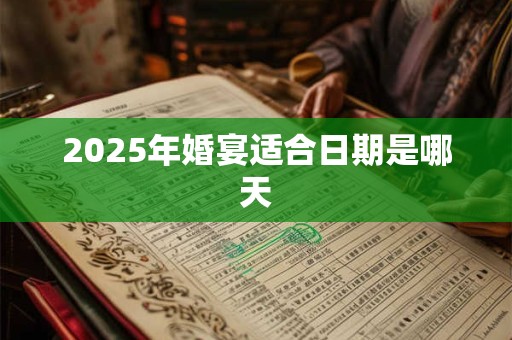 2025年婚宴适合日期是哪天 2025年婚宴适合日期是哪天
