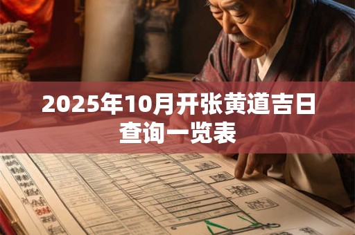 2025年10月开张黄道吉日查询一览表 2025年10月开张黄道吉日查询一览表