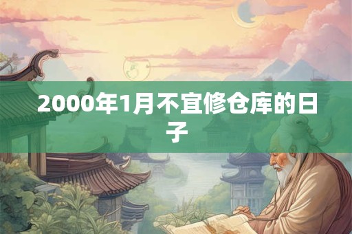 2000年1月不宜修仓库的日子