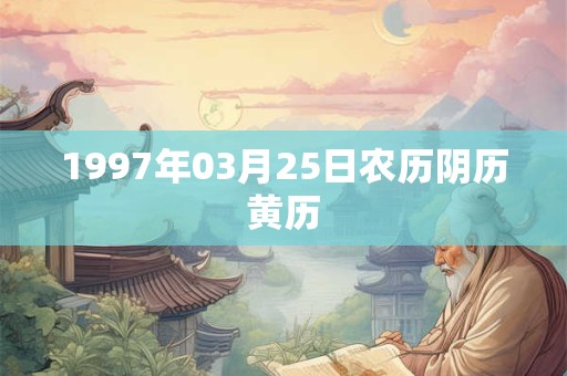 1997年03月25日农历阴历黄历 1997年03月25日农历阴历黄历
