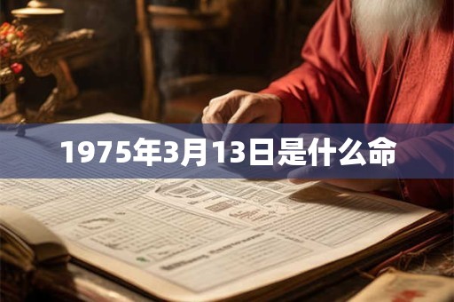 1975年3月13日是什么命