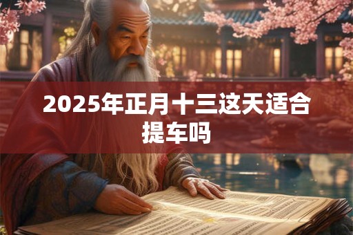 2025年正月十三这天适合提车吗