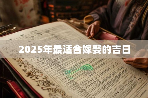 2025年最适合嫁娶的吉日 2025年最适合嫁娶的吉日