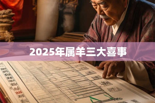 2025年属羊三大喜事