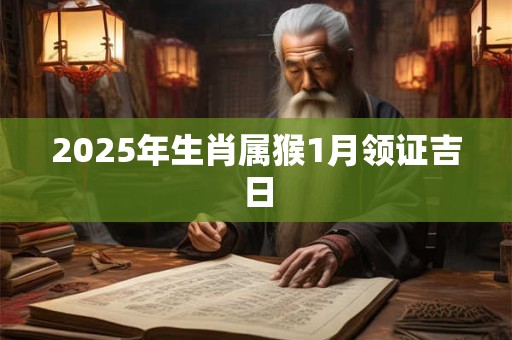 2026年生肖属猴1月领证吉日