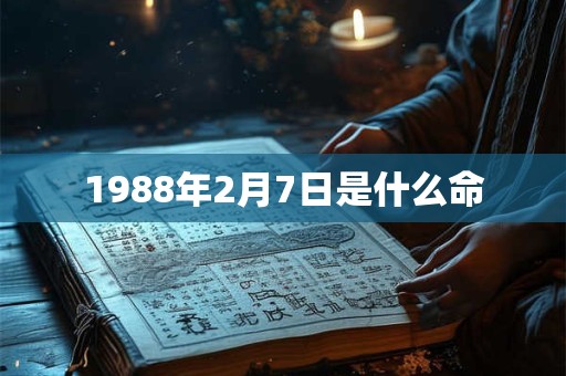 1988年2月7日是什么命