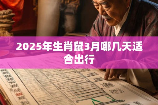 2025年生肖鼠3月哪几天适合出行 2025年生肖鼠3月哪几天适合出行