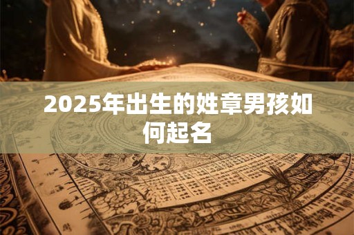 2026年出生的姓章男孩如何起名 2026年出生的姓章男孩如何起名