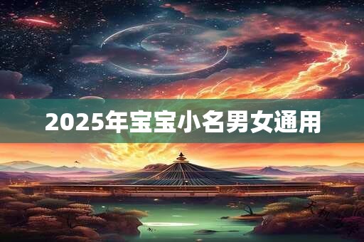2025年宝宝小名男女通用