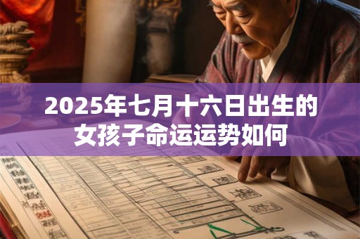 2025年七月十六日出生的女孩子命运运势如何 2025年七月十六日出生的女孩子命运运势如何