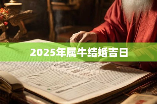 2025年属牛结婚吉日 2025年属牛结婚吉日