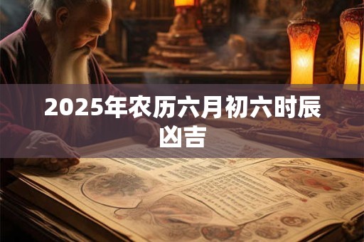 2025年农历六月初六时辰凶吉 2025年农历六月初六时辰凶吉