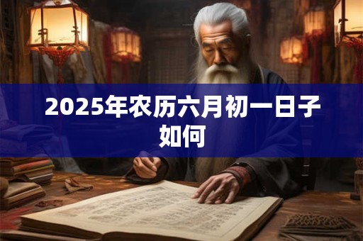 2025年农历六月初一日子如何 2025年农历六月初一日子如何