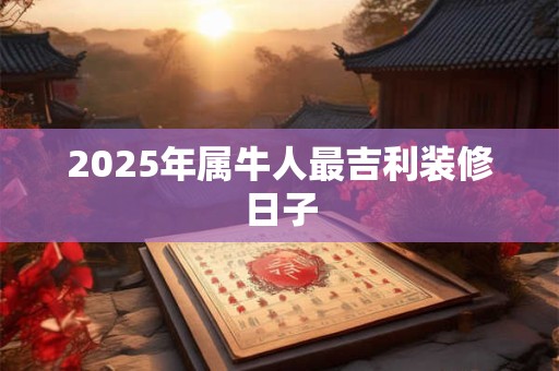 2025年属牛人最吉利装修日子