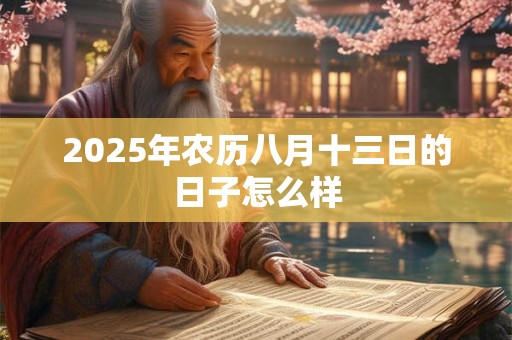 2025年农历八月十三日的日子怎么样 2025年农历八月十三日的日子怎么样