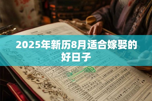 2026年新历8月适合嫁娶的好日子