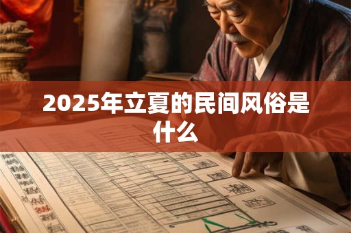 2025年立夏的民间风俗是什么 2025年立夏的民间风俗是什么