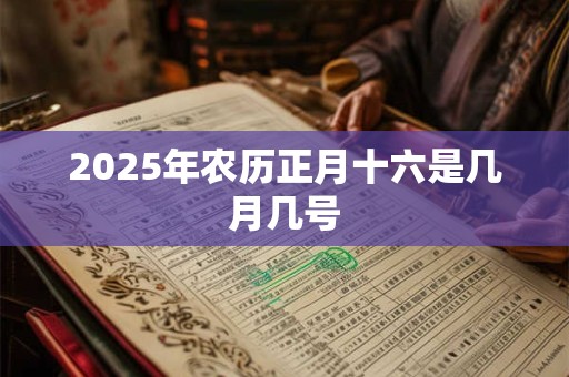 2025年农历正月十六是几月几号