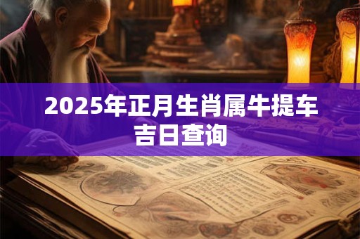 2025年正月生肖属牛提车吉日查询 2025年正月生肖属牛提车吉日查询