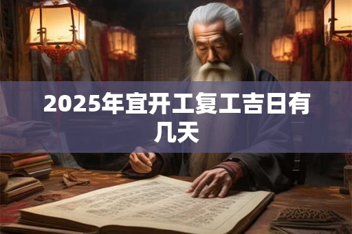 2025年宜开工复工吉日有几天