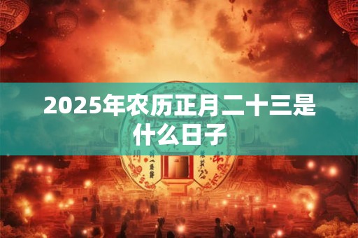 2025年农历正月二十三是什么日子