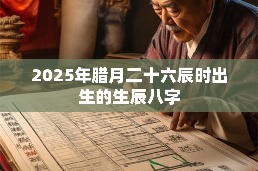 2025年腊月二十六辰时出生的生辰八字 2025年腊月二十六辰时出生的生辰八字