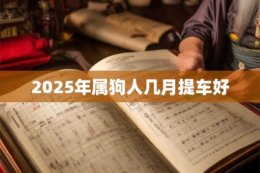 2025年属狗人几月提车好