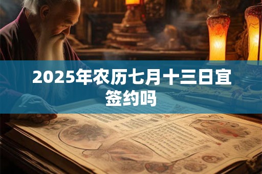 2025年农历七月十三日宜签约吗