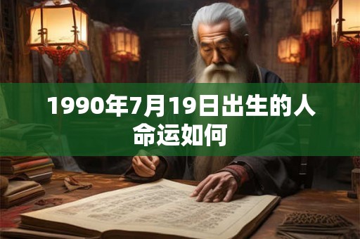 1990年7月19日出生的人命运如何 1990年7月19日出生的人命运如何