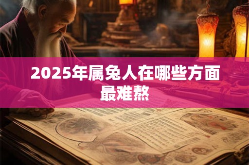 2025年属兔人在哪些方面最难熬 2025年属兔人在哪些方面最难熬