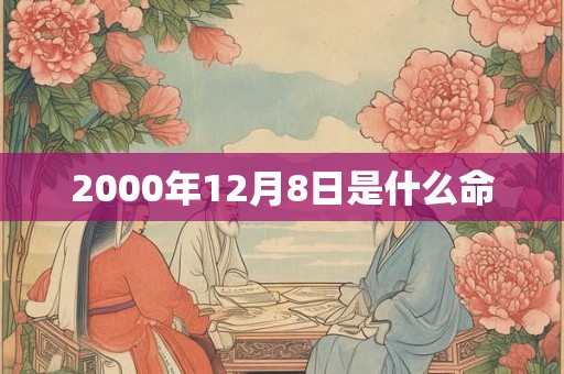 2000年12月8日是什么命 2000年12月8日是什么命
