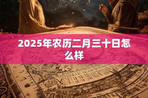 2025年农历二月三十日怎么样