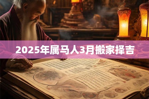 2025年属马人3月搬家择吉