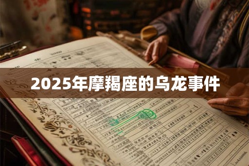 2025年摩羯座的乌龙事件 2025年摩羯座的乌龙事件