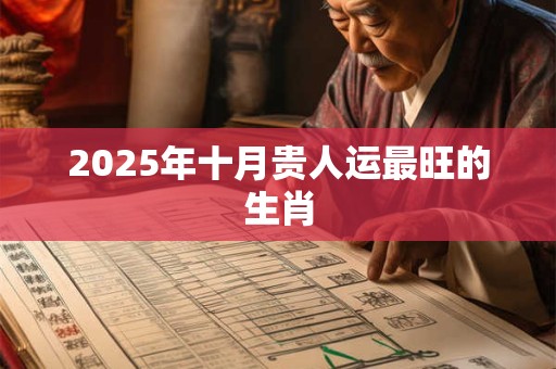 2025年十月贵人运最旺的生肖 2025年十月贵人运最旺的生肖