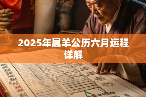 2025年属羊公历六月运程详解