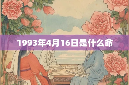 1993年4月16日是什么命 1993年4月16日是什么命